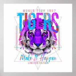 Tiger Face Art Poster