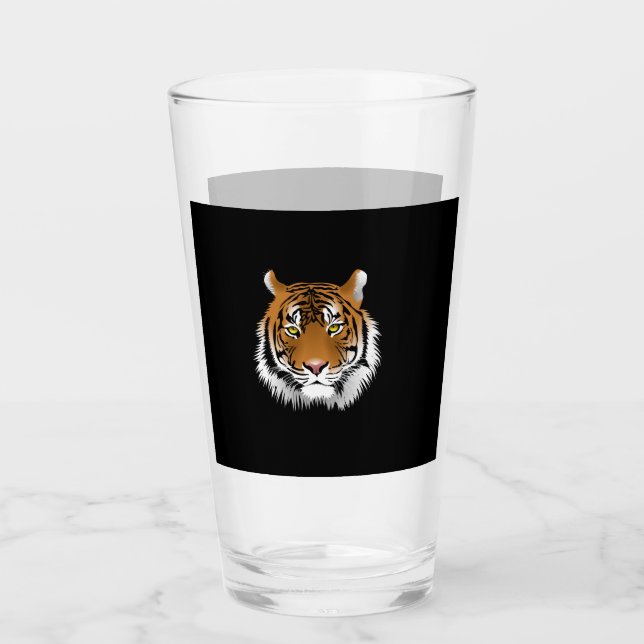 Tiger Face Glass Cup Glaskopp (Framsida)