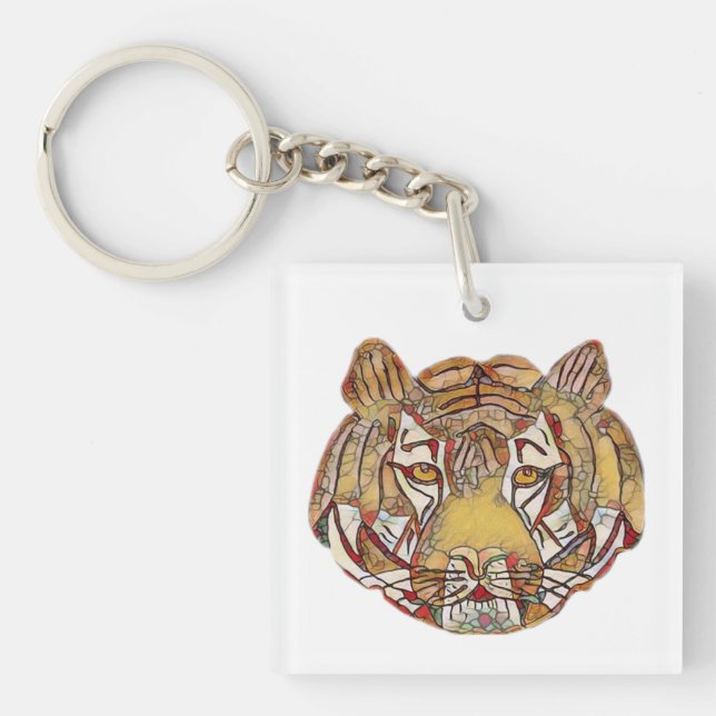 Tiger Face Key Ring (Framsidan)