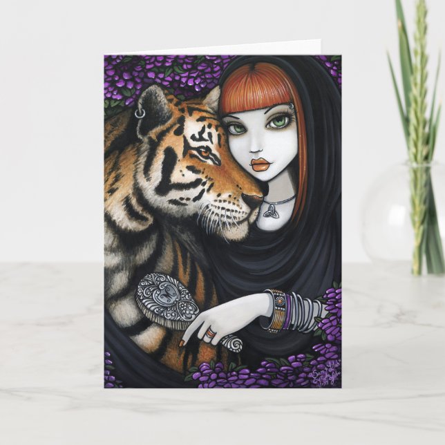 Tiger Fae Soul Mates Fantasy Flower Sam Lilah Kort (Framsida)
