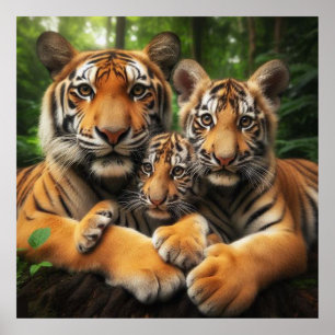 Tiger Family Poster