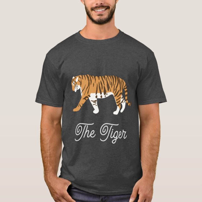 Tiger Färg-blocket T Shirt (Framsida)