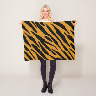 Tiger Färg Mönster Animals Älskare Fleecefilt
