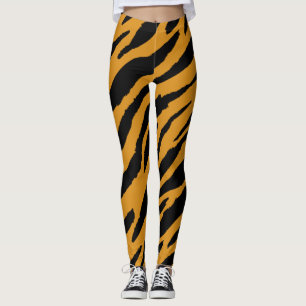 Tiger Färg Mönster Animals Älskare Leggings