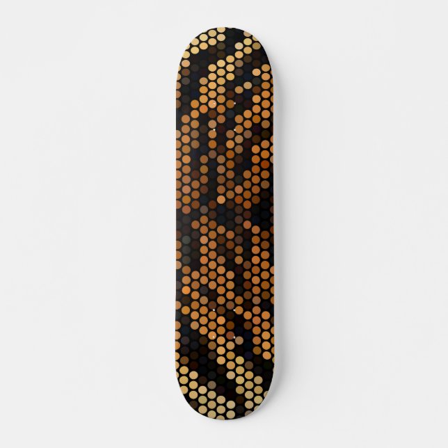 Tiger Färg Mönster Cute   Mini Skateboard Bräda 18,5 Cm (Framsida)