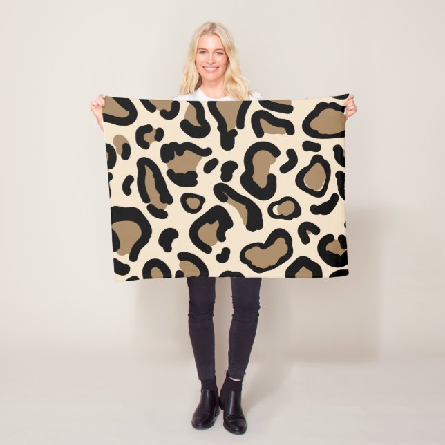 Tiger Färg Mönster Djur älskare Fleecefilt (På plats)