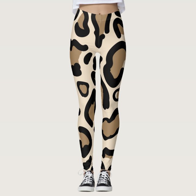 Tiger Färg Mönster Djur älskare Leggings (Framsida)