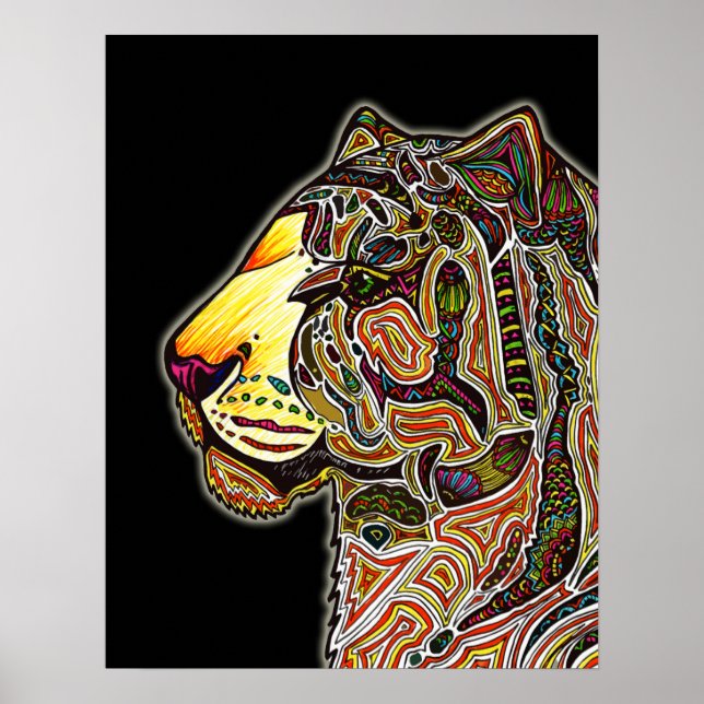 Tiger Färg Poster (Framsidan)