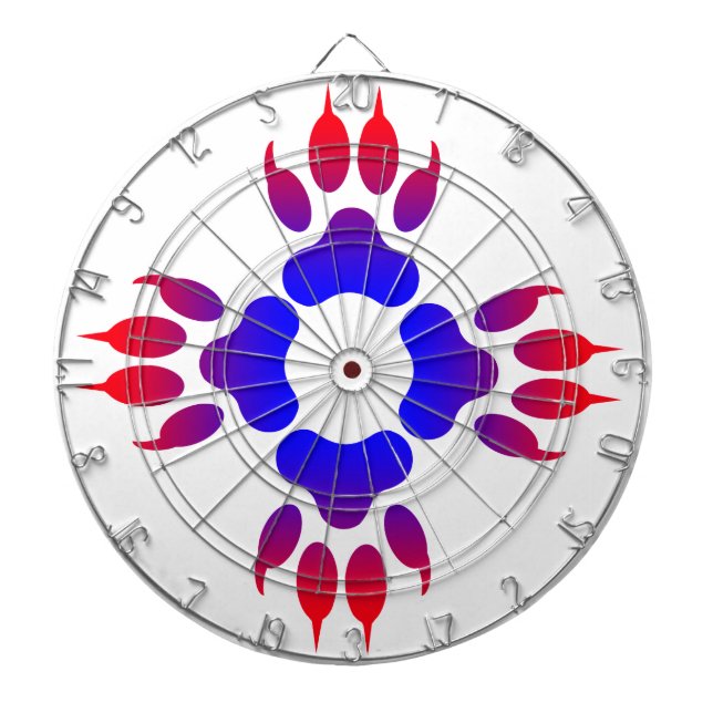 Tiger Feed Print Cage Dartboard i Metall Piltavla (Framsidan)