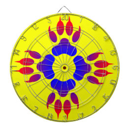 Tiger Feed Print Cage Gult Metall Dartboard Darttavla