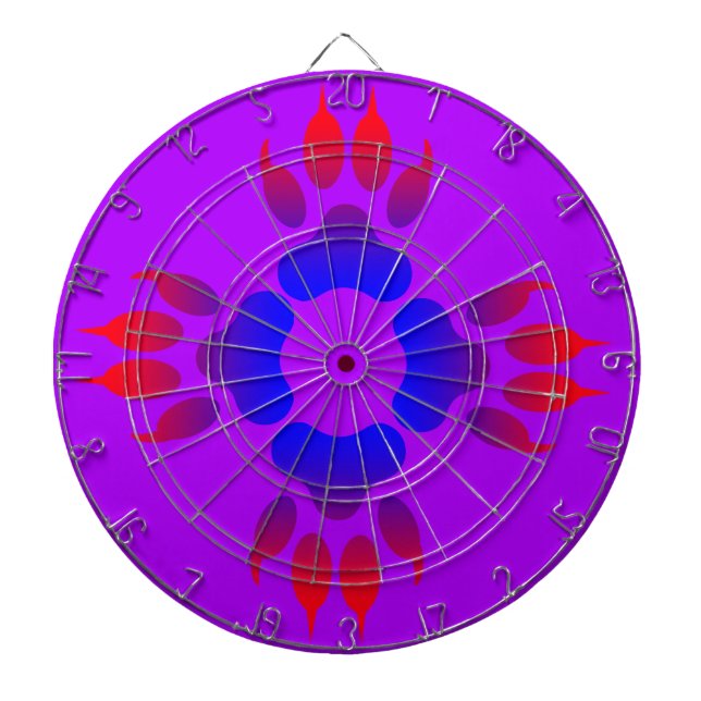Tiger Feed Print Cage Lila Metall Dartboard Darttavla (Framsidan)
