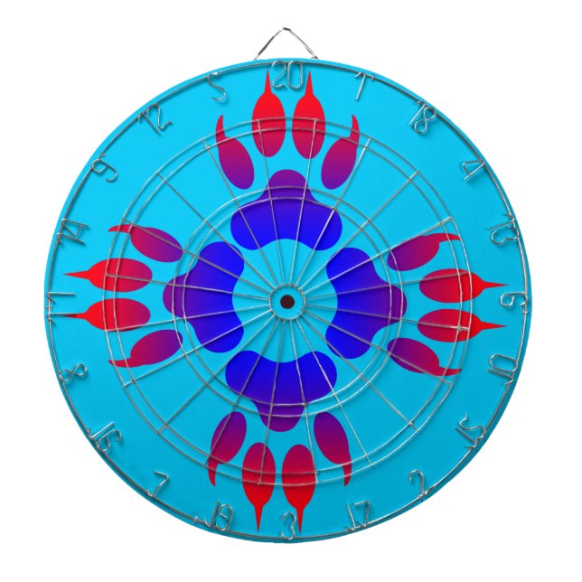 Tiger Feet Skriv ut Metall Cage Turcos Dartboard Piltavla (Framsidan)