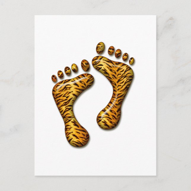 Tiger Feet Vykort (Framsida)