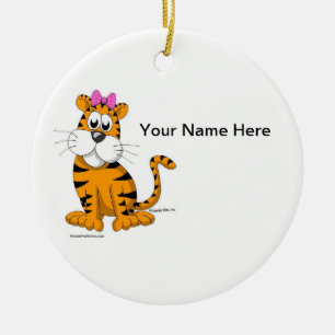 Tiger - Female Julgransprydnad Keramik