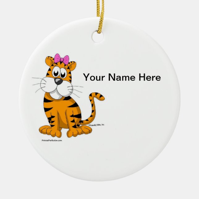 Tiger - Female Julgransprydnad Keramik (Framsidan)