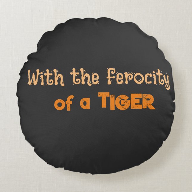 Tiger Ferocity (Djurenergi) - Rund Kudd Kudde (Framsidan)
