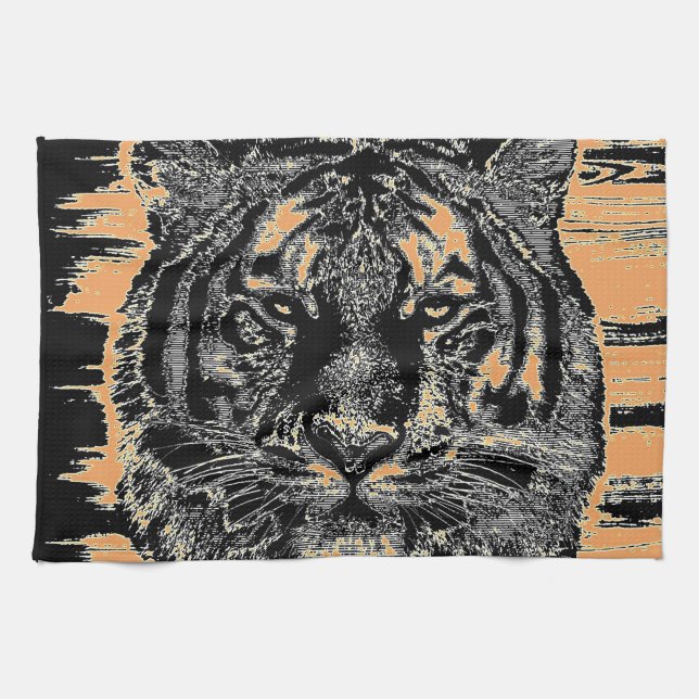 Tiger Fine Art 4 - Köksduk Kökshandduk (Horisontell)