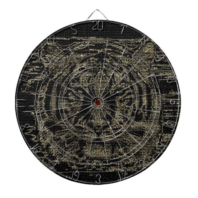 Tiger Fine Art on Burlap Rustic Jute #4 Darttavla (Framsidan)