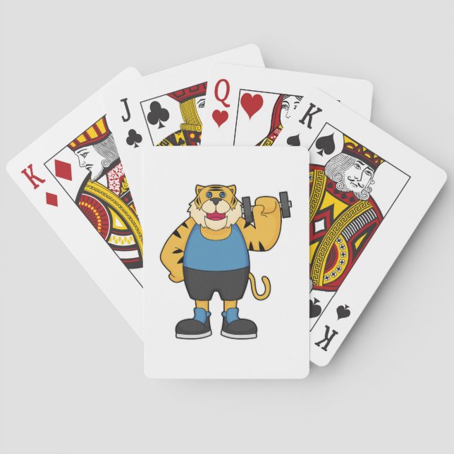 Tiger Fitness Dumbbell Casinokort (Baksidan)