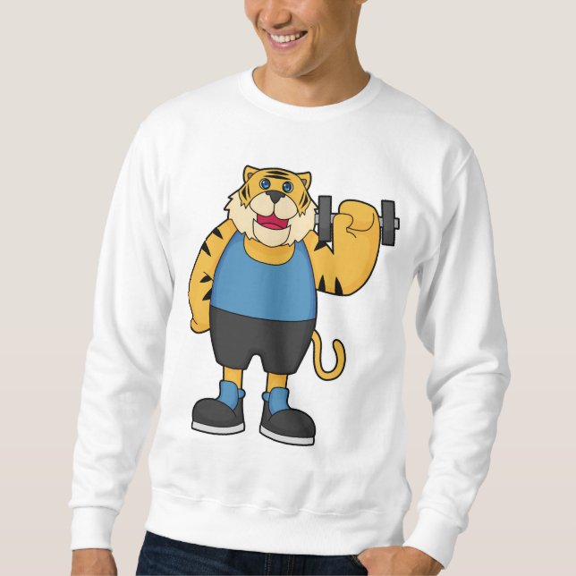 Tiger Fitness Dumbbell Lång Ärmad Tröja (Framsida)