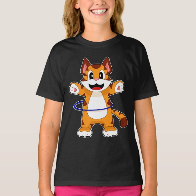 Tiger Fitness Gymnastics Sports T Shirt (Framsida)