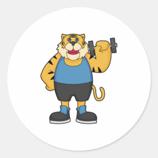 Tiger Fitness Hantel Runt Klistermärke