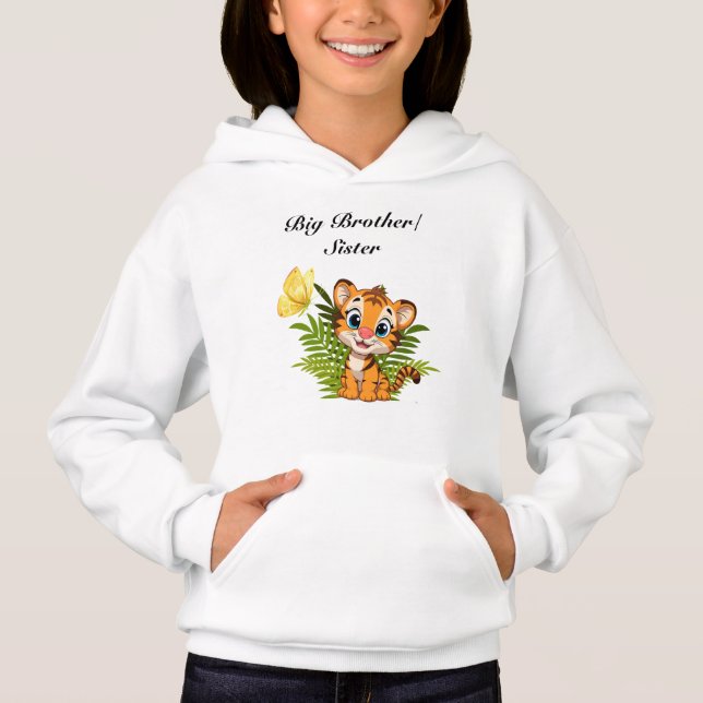 Tiger & Fjäril Storebror Storesyster Top T Shirt (Framsida)