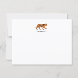Tiger Flat Notecard Vykort