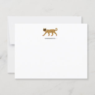 Tiger Flat Notecard Vykort