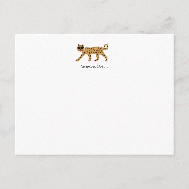Tiger Flat Notecard Vykort (Framsida)