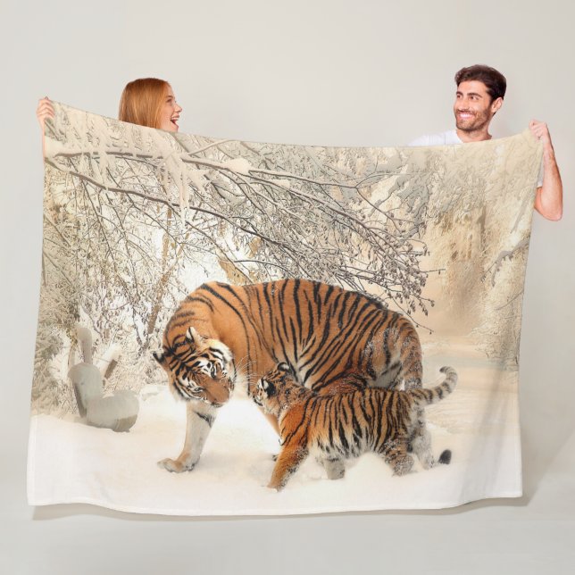 Tiger Fleece Blanket (På plats)
