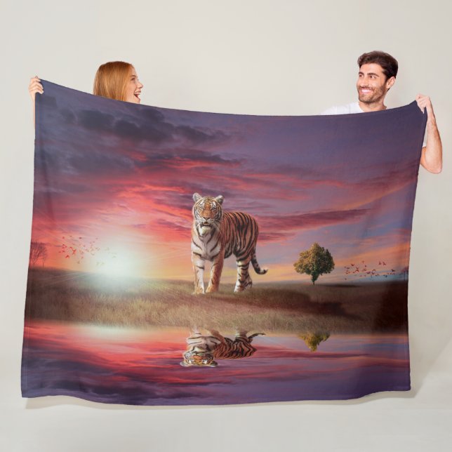 Tiger Fleece Blanket (På plats)