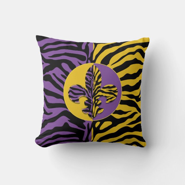 Tiger Fleur de lis Kastkudde Kudde (Framsida)