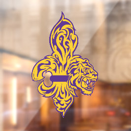 Tiger Fleur De Lis Window Decal