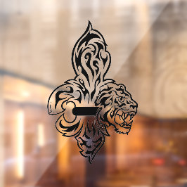 Tiger Fleur De Lis Window Decal
