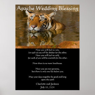 Tiger för Apache bröllopvälsignelse Poster