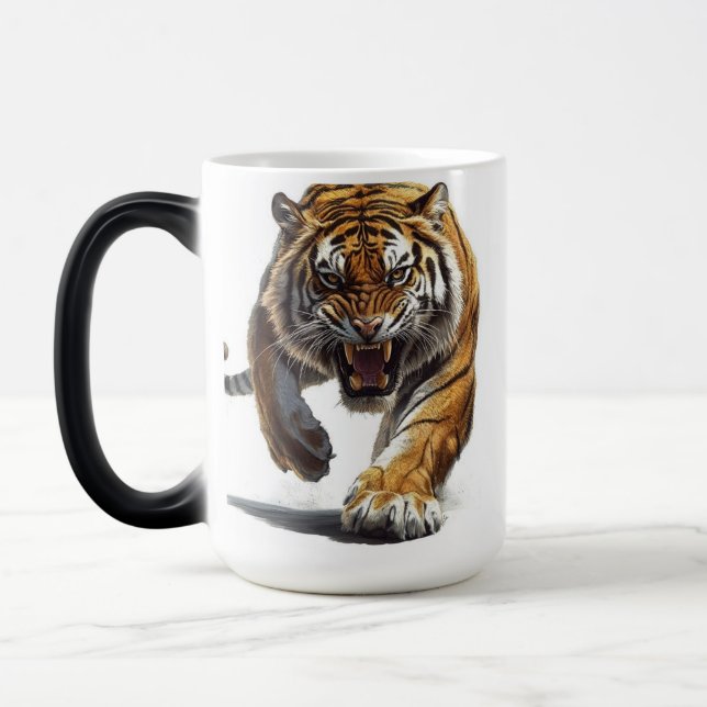 Tiger för Hyper-Realistic-laddning Magisk Mugg (Vänster)