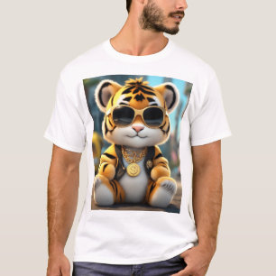 Tiger för ljus- och Coola T Shirt