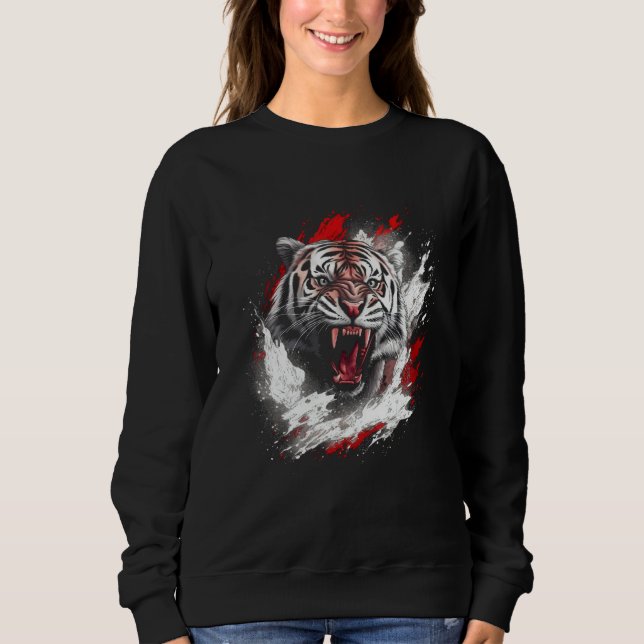 Tiger  for real cat fans t shirt (Framsida)