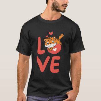 Tiger For 'S Day Animals With He Love T Shirt