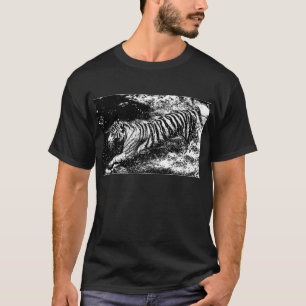 Tiger för svartvitt angrepp tee shirt