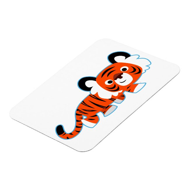 Tiger för Tecknad på lockets flexibla magnet (Vänstra Sidan)