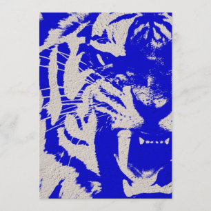 tiger för vintage för blått för abstrakt för inbjudningar
