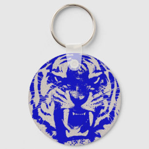 tiger för vintage för blått för abstrakt för nyckelring