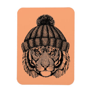 Tiger för vintermoderedo magnet