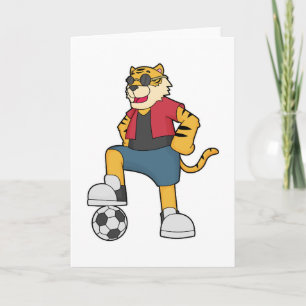 Tiger fotbollsspelare Fotboll Kort