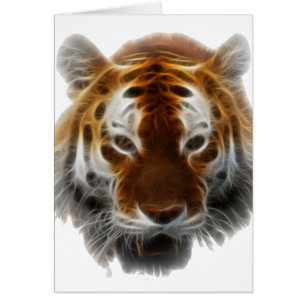 Tiger Fractal Hälsningskort