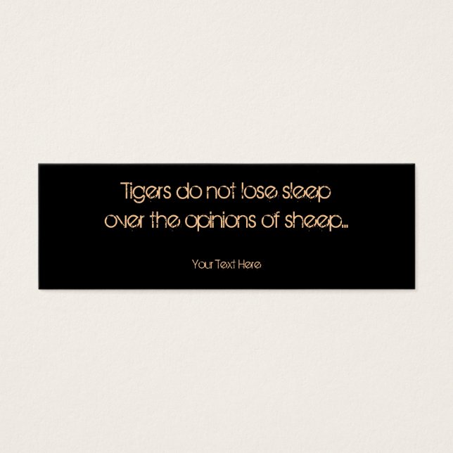 Tiger Fractal Litet Visitkort (Framsidan)