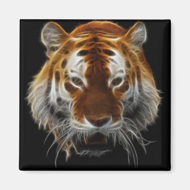 Tiger Fractal Magnet (Framsidan)