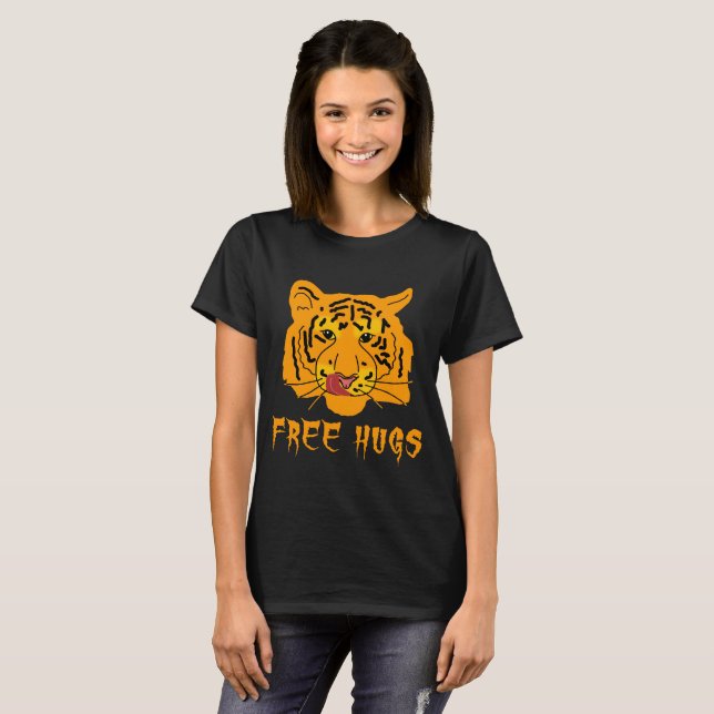 Tiger Free Hugs Tee Shirt (Hel framsida)